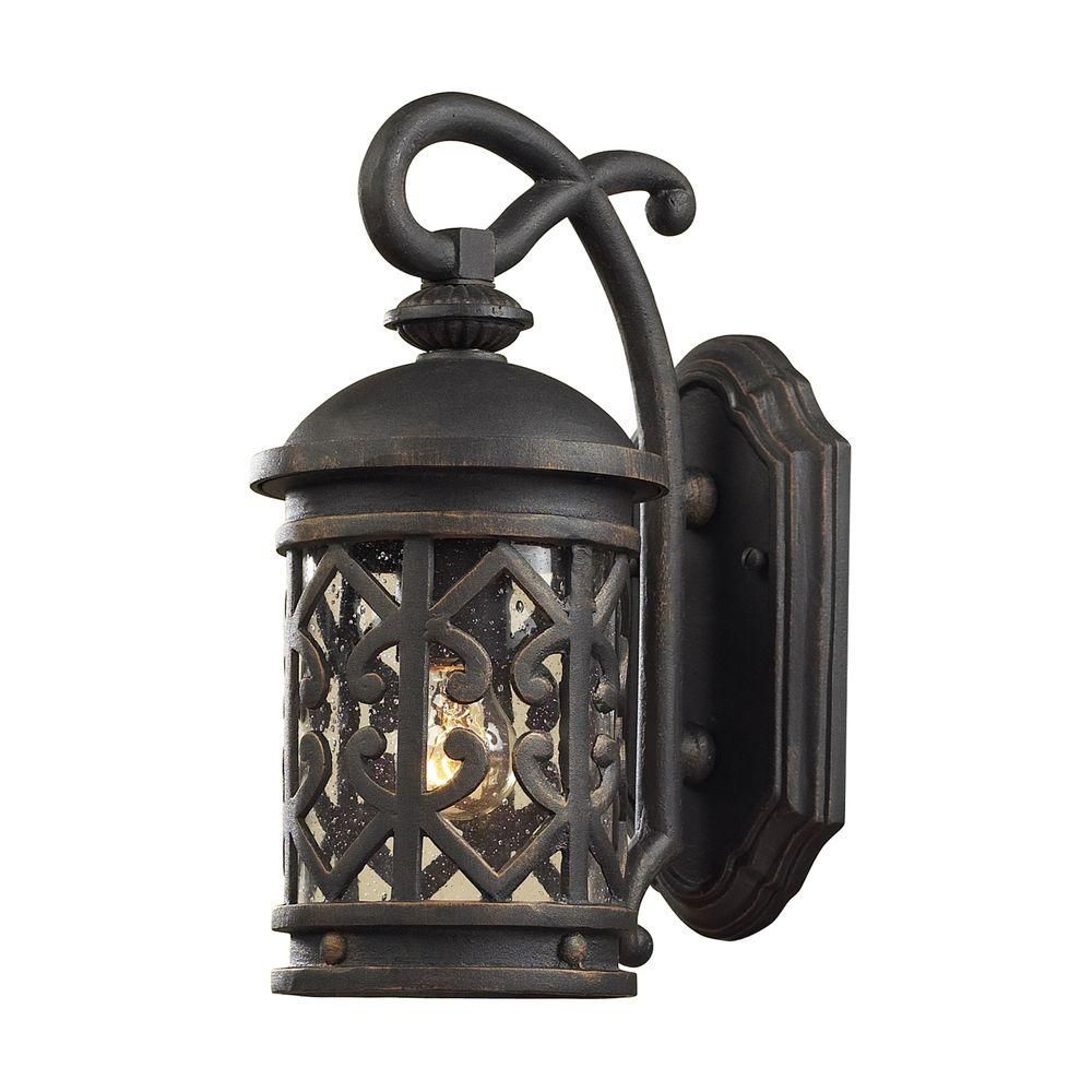 Titan Lighting Applique murale extérieure à 1 ampoule au fini anthracite patiné Titan Lighting Applique murale extérieure à 1 ampoule au fini anthracite patiné
