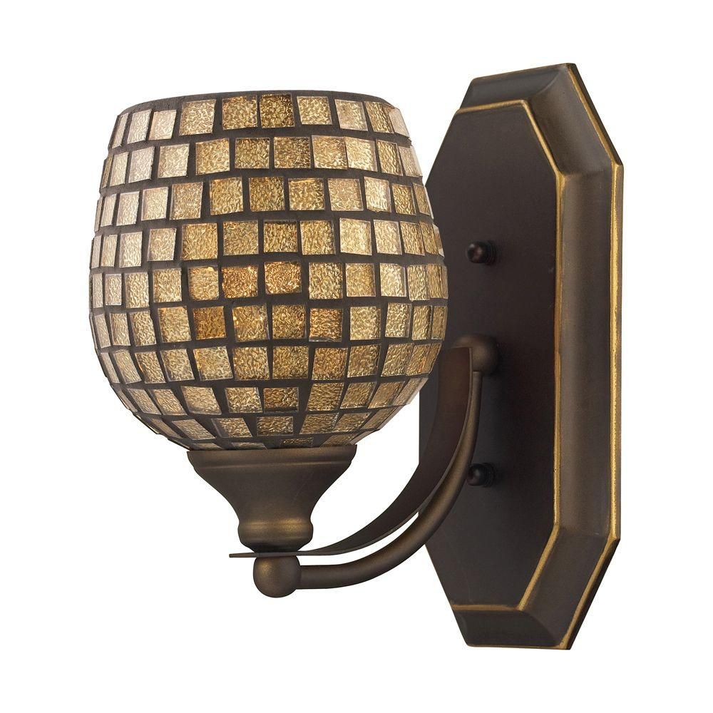 UPC 843558039357 product image for 1-Light Wall Mount Aged Bronze Vanity | upcitemdb.com