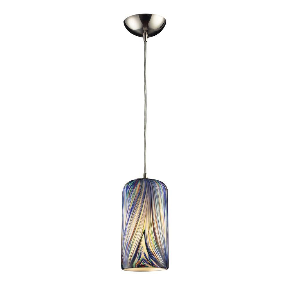 Titan Lighting Luminaire suspendu à 1 ampoule au fini nickel satiné Titan Lighting Luminaire suspendu à 1 ampoule au fini nickel satiné