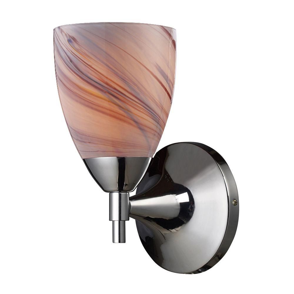 UPC 843558050123 product image for 1-Light Wall Mount Polished Chrome Sconce | upcitemdb.com