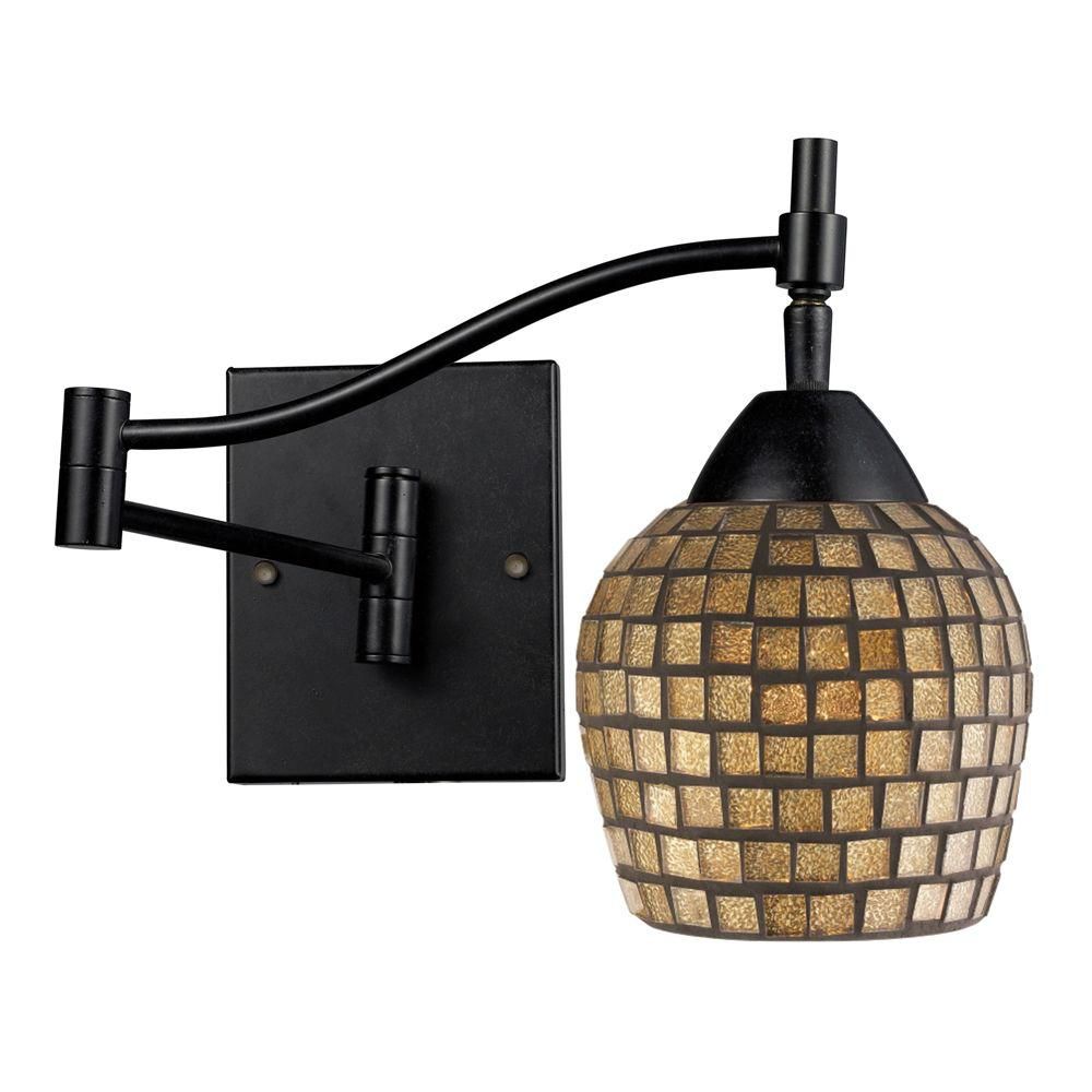 UPC 843558050406 product image for 1-Light Wall Mount Dark Rust Swingarm Sconce | upcitemdb.com