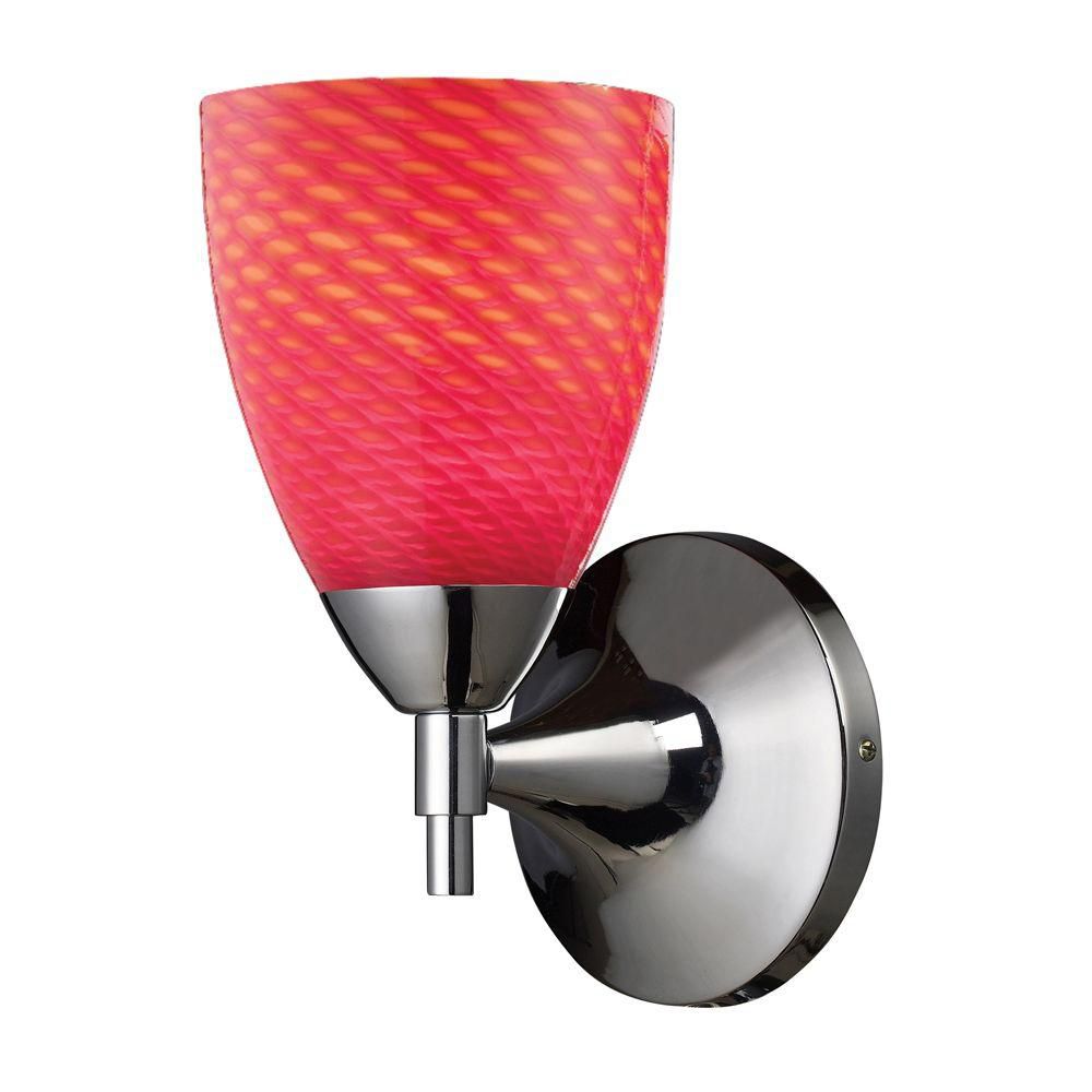 Titan Lighting Applique murale à 1 ampoule au fini chrome poli Titan Lighting Applique murale à 1 ampoule au fini chrome poli