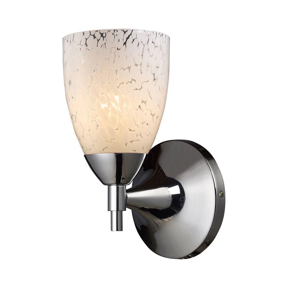 Titan Lighting Applique murale à 1 ampoule au fini chrome poli Titan Lighting Applique murale à 1 ampoule au fini chrome poli