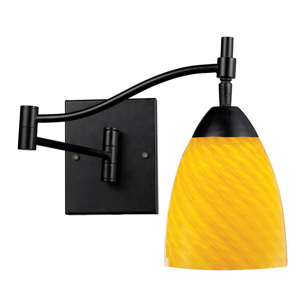 UPC 843558050338 product image for 1-Light Wall Mount Dark Rust Swingarm Sconce | upcitemdb.com