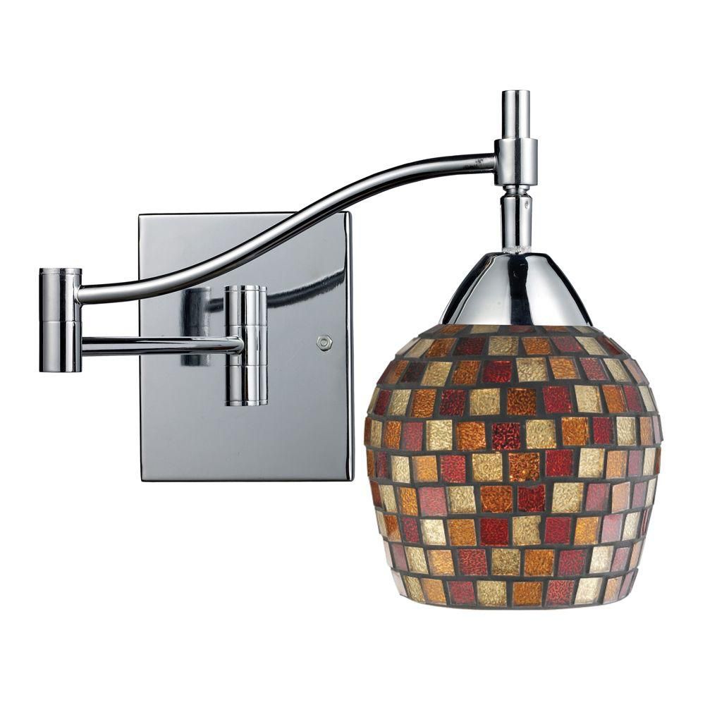 Titan Lighting Applique murale à 1 ampoule au fini chrome poli Swingarm Titan Lighting Applique murale à 1 ampoule au fini chrome poli Swingarm