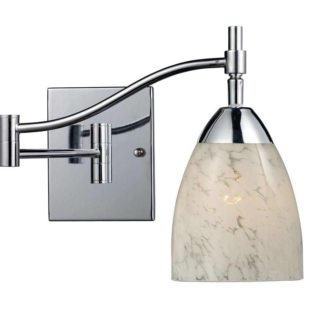 Titan Lighting Applique murale à 1 ampoule au fini chrome poli Swingarm Titan Lighting Applique murale à 1 ampoule au fini chrome poli Swingarm