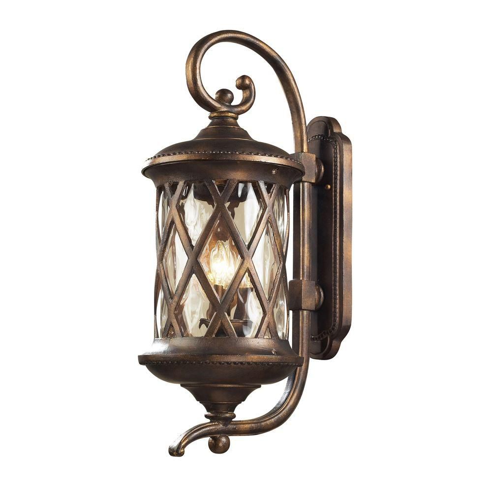 Titan Lighting Applique murale extérieure à 3 ampoules au fini bronze noisette Titan Lighting Applique murale extérieure à 3 ampoules au fini bronze noisette