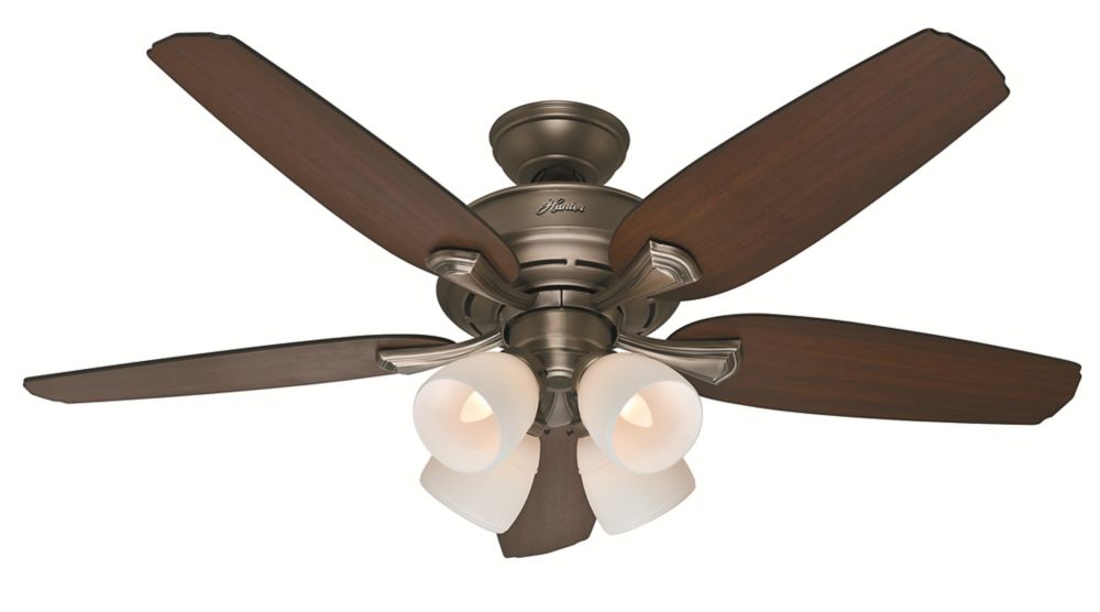 Hunter Channing 52 Inch Antique Pewter Indoor Ceiling Fan