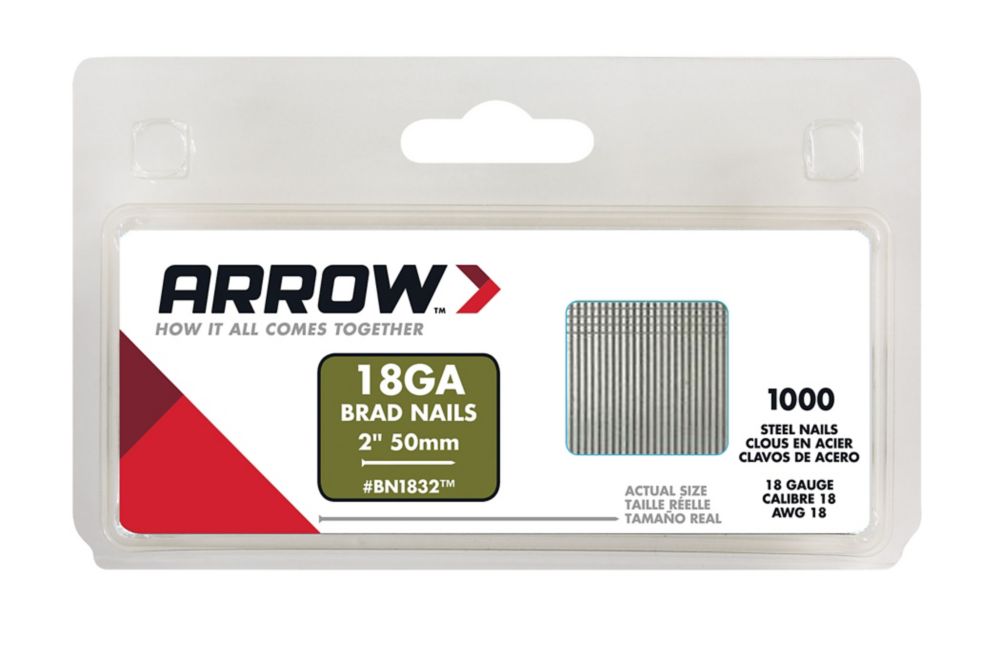 Arrow 2 Inch Brad Nails (1000Pack) The Home Depot Canada