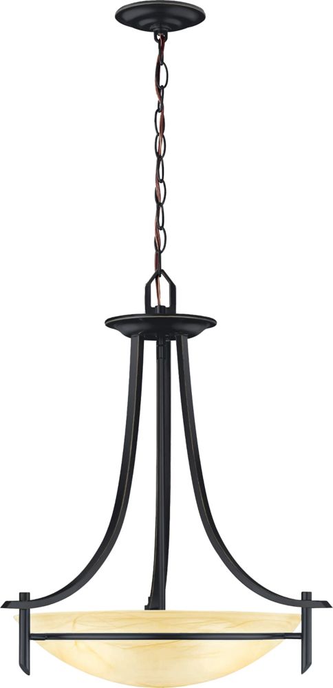 Hampton Bay 50,8 cm Luminaire suspendu, Fini bronze patiné vieilli Hampton Bay 50,8 cm Luminaire suspendu, Fini bronze patiné vieilli