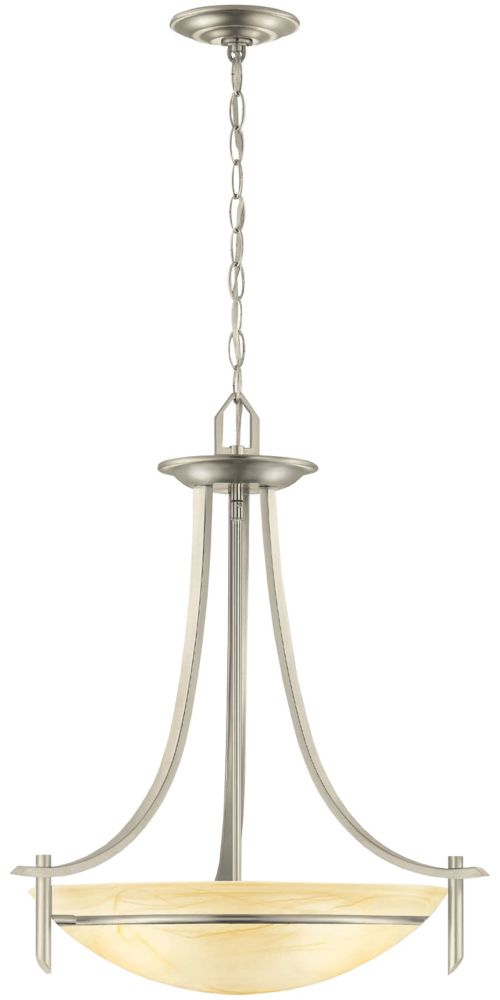 Hampton Bay 50,8 cm Luminaire suspendu, Fini nickel brossé Hampton Bay 50,8 cm Luminaire suspendu, Fini nickel brossé
