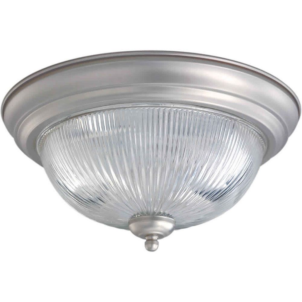 Filament Design Burton 2 Light Ceiling Brushed Nickelflush Mount