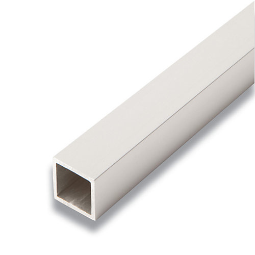 Alexandria Moulding Metal Square Tube Satin Clear 1 In. x 1 In. x ...