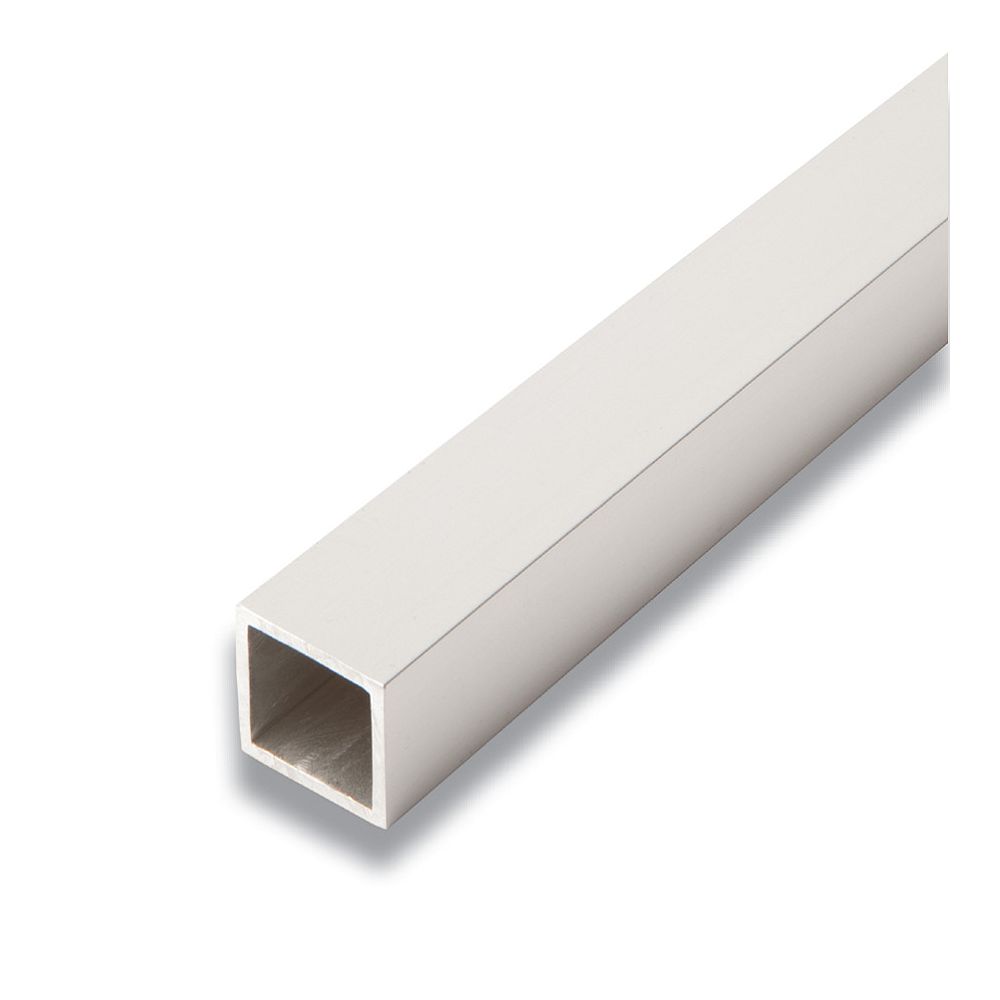 Alexandria Moulding Metal Square Tube Satin Clear 1 In. x 1 In. x 8 Ft ...