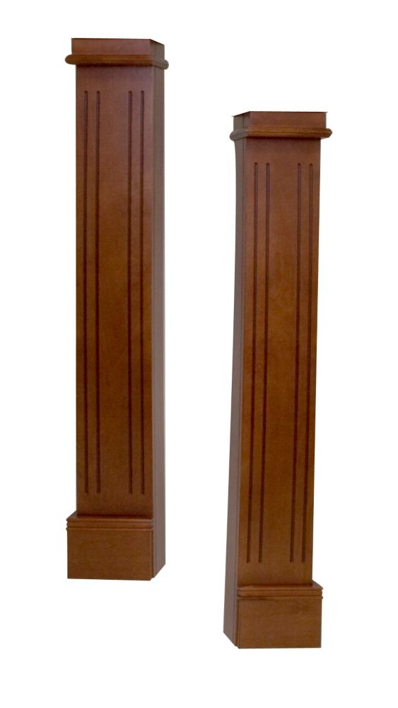 Elements Harbour Mantel legs, Mahogany CARB Compliant MDF Set of 2