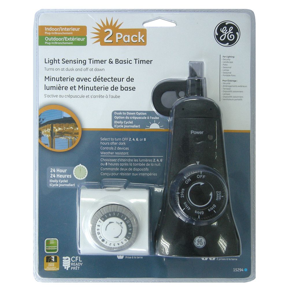 GE Indoor/Outdoor Timer 2 Pack The Home Depot Canada