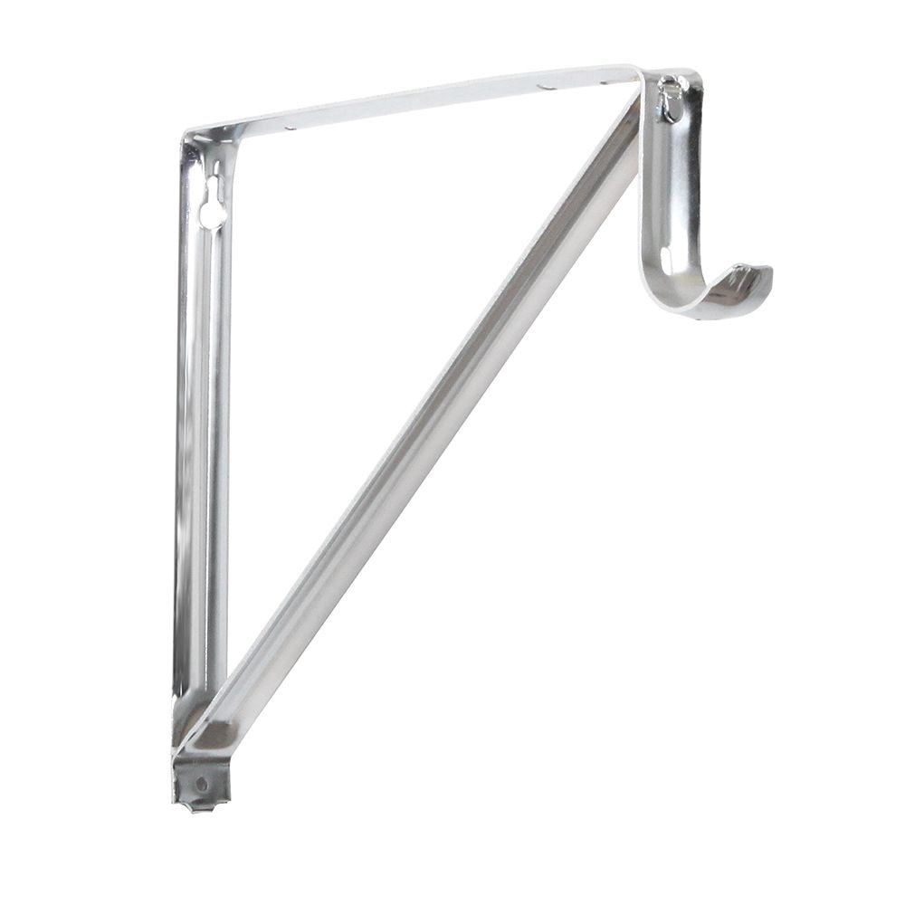 Everbilt 10 3/4-inch Shelf and Rod Bracket in Chrome | The Home Depot ...