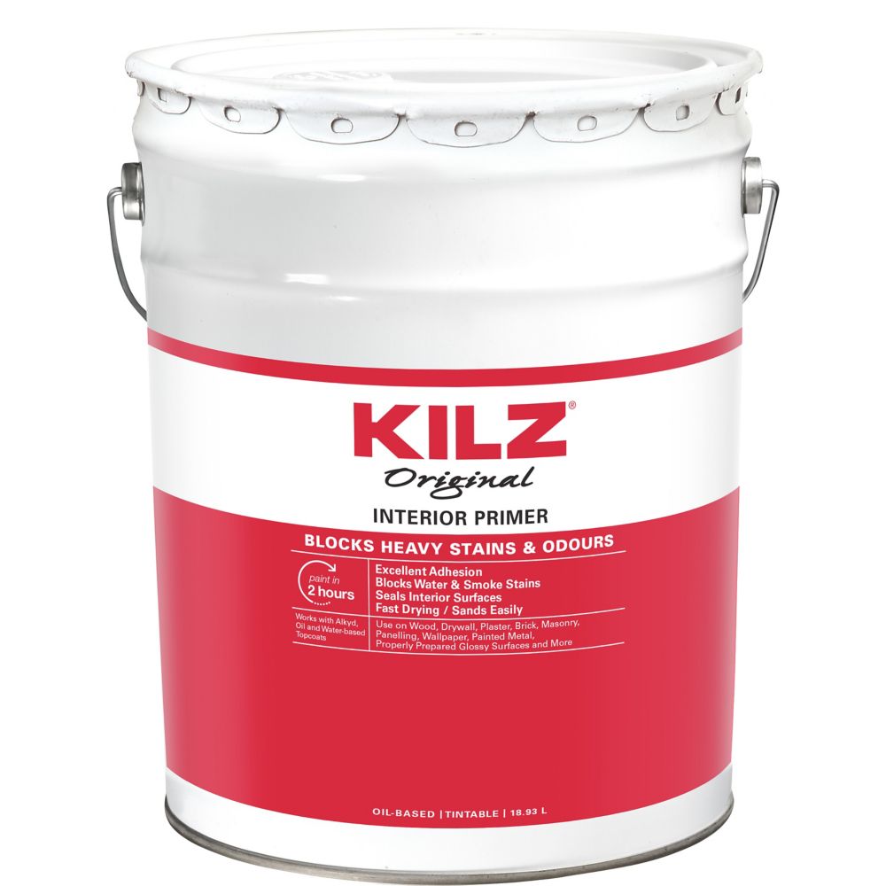 KILZ Original Primer, Sealer, Stain Blocker Interior, 18.93L The Home Depot Canada