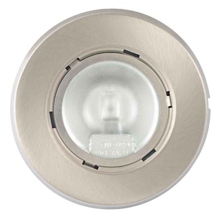 Globe Electric Under 20 Watt Xenon Puck Light, Brushed Nickel