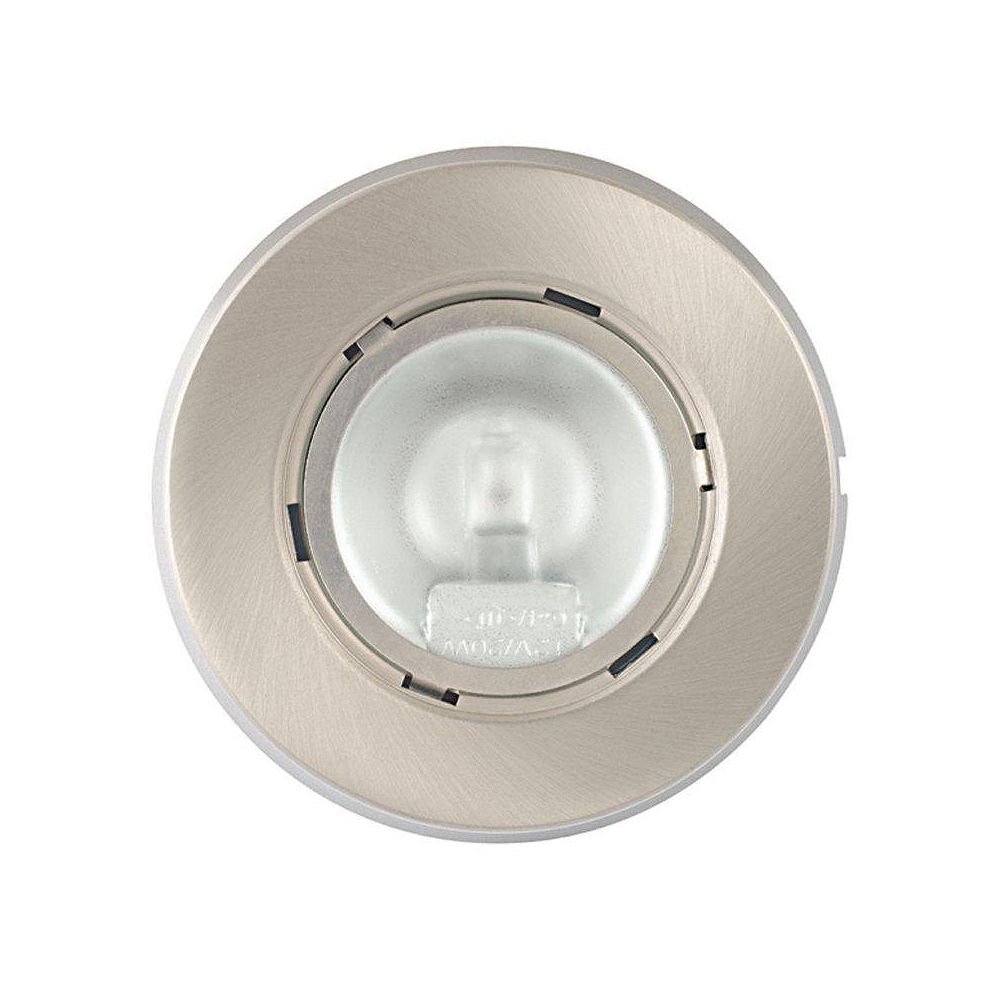 Globe Electric Under 20 Watt Xenon Puck Light, Brushed Nickel