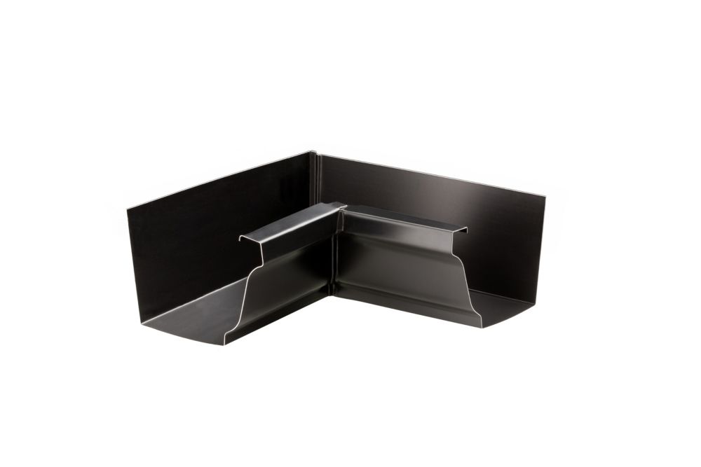gutter gutters accessories aluminum inch box mitre corner inside depot downspouts peak