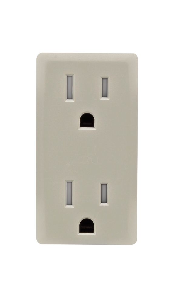 Leviton Face Plate for 15A Receptacle (Wallplate not Included) in Wood ...