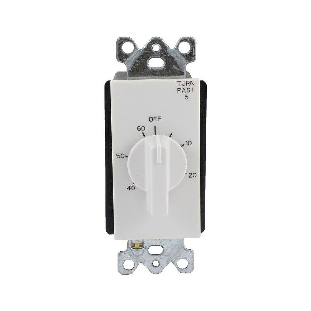 Defiant 60 Minute Spring Wound Timer, White and Light Almond The Home