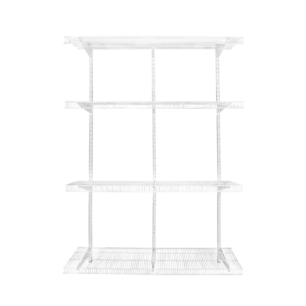 White Wire Adjustable Pantry Shelving Kit