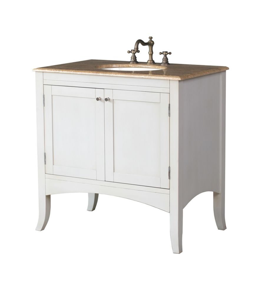 Stufurhome Alyssa 30inch W Vanity in White The Home Depot Canada