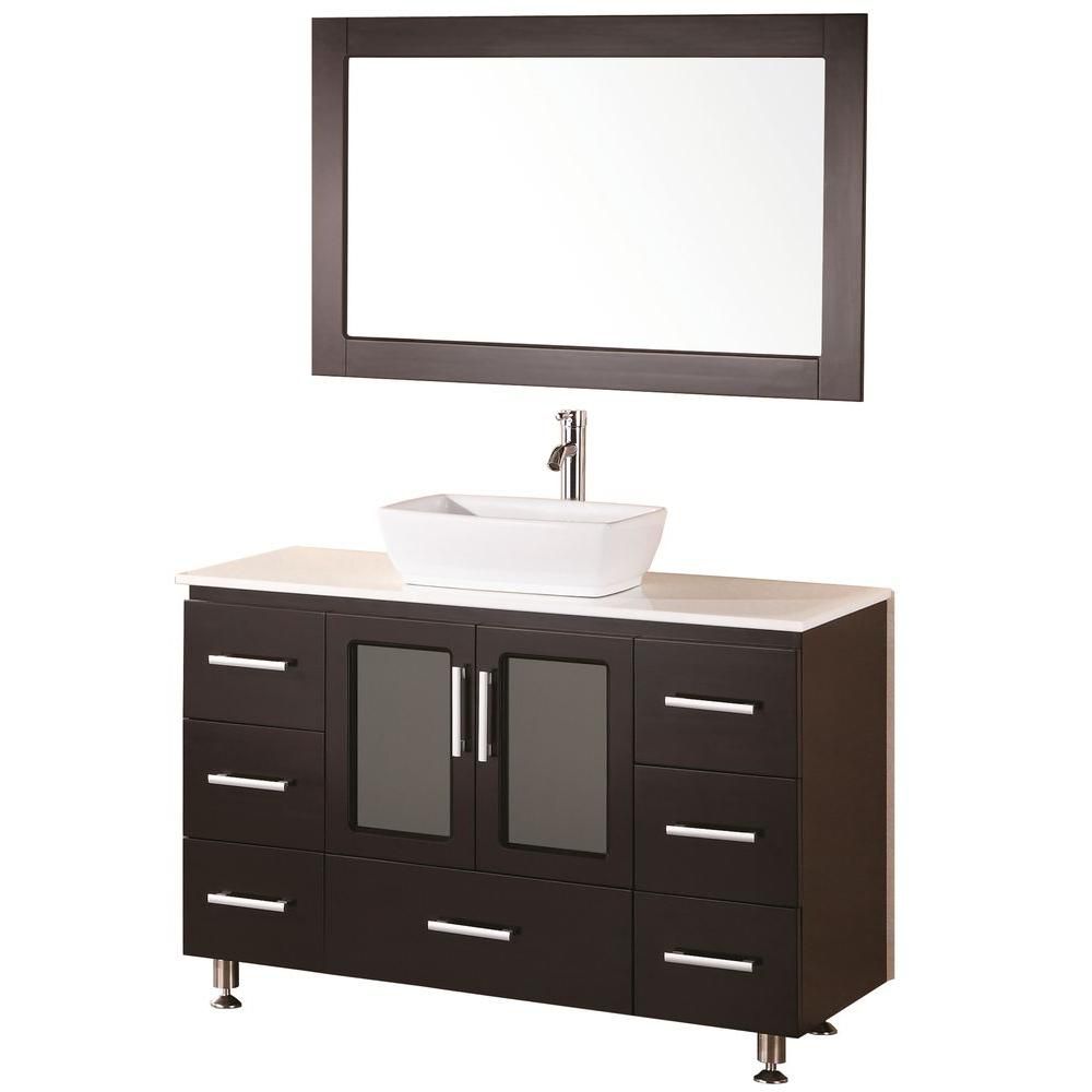 Design Element Stanton 48 Inches Vanity in Espresso with Composite