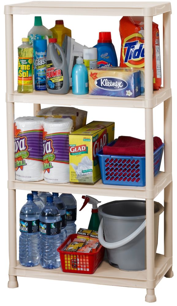 HDX 15 Inch Resin Shelving White The Home Depot Canada