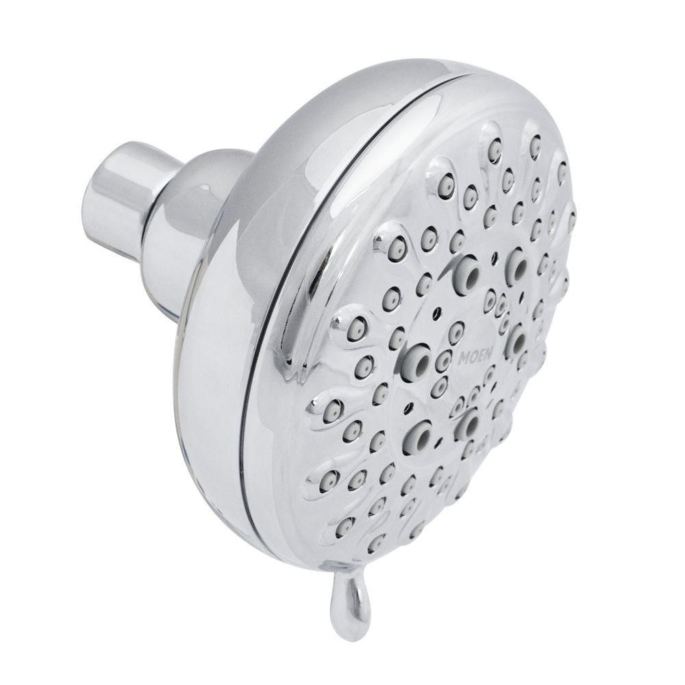 MOEN Pomme de douche fixe Banbury 5 fonctions de 4 pouces en chrome