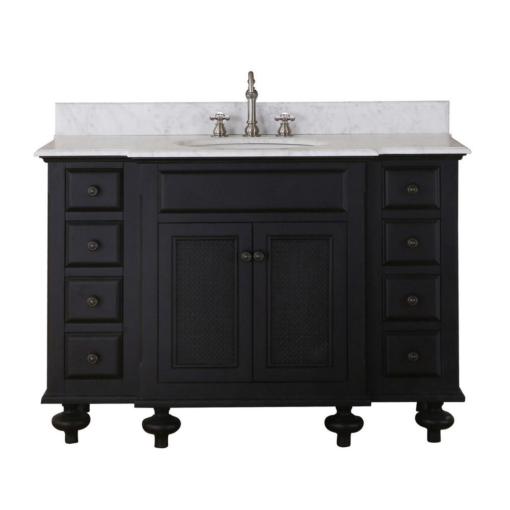 Water Creation London 48inch W Vanity in Dark Espresso with Marble Top