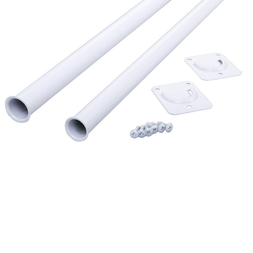 Everbilt 18inch to 30inch Adjustable Closet Rod in White The Home