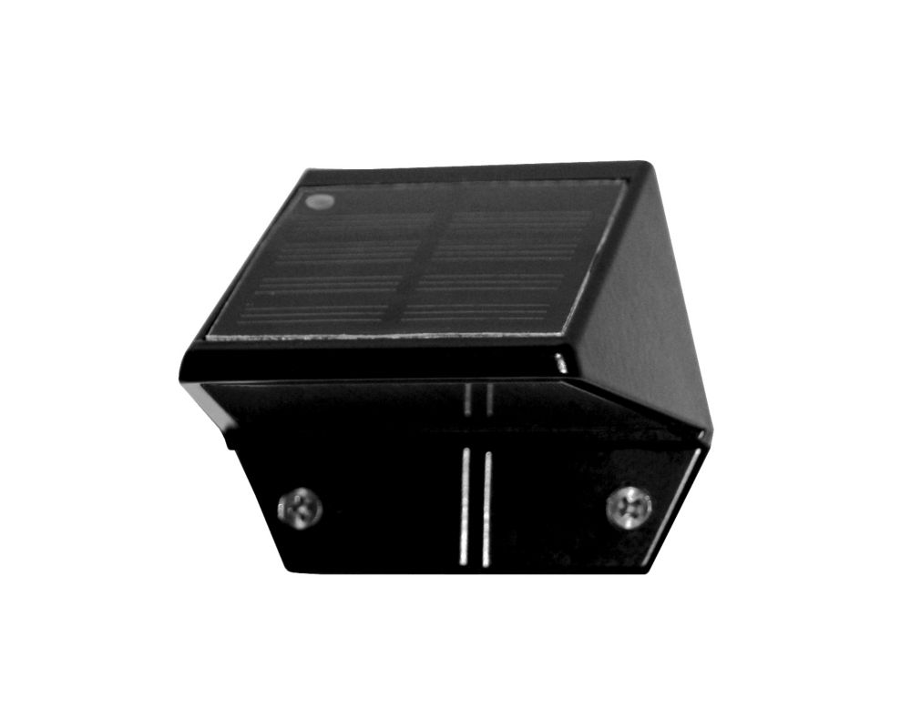 Classy Caps Solar 2LED Outdoor Black Integrated LED Deck and Wall Light The Home Depot Canada