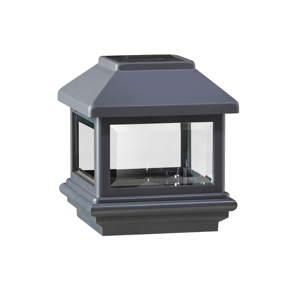 veranda 4x4 solar post cap black