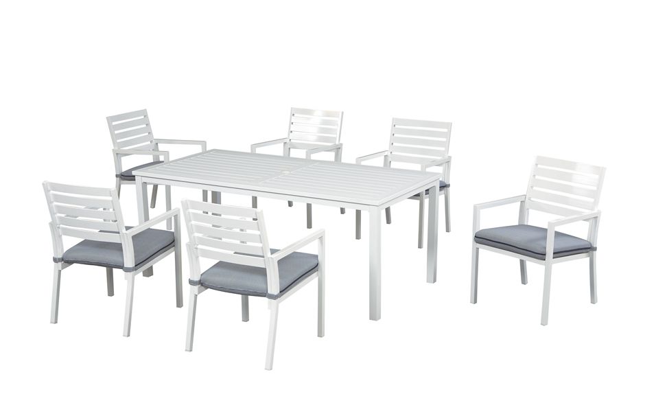 Hampton Bay Blue Springs 70 Inch Rectangular 7 Piece Aluminum Hampton Bay Blue Springs 70 Inch