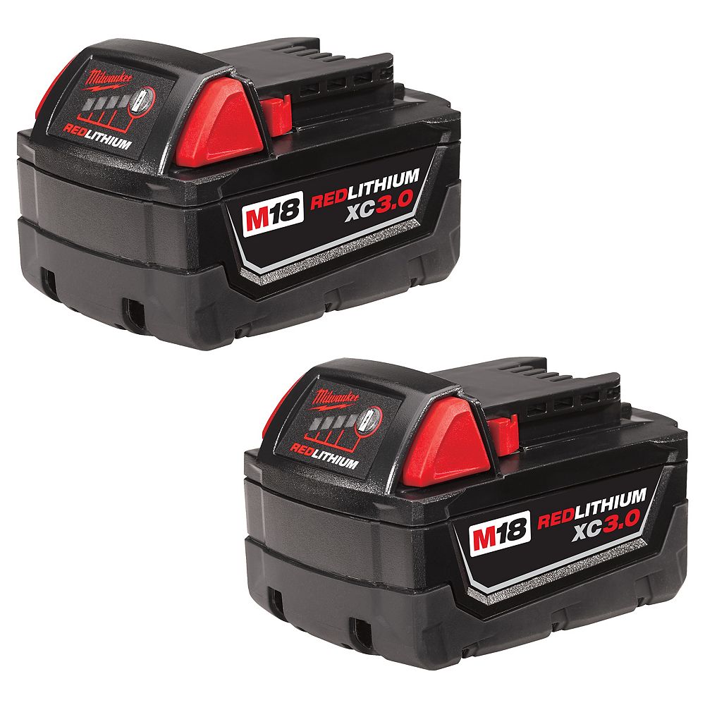 Milwaukee Tool M18 18v Lithium Ion Extended Capacity Xc 30 Ah Redlithium Battery 2 Pac 0673