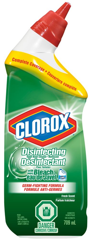 cleaner bleach toilet bowl clorox bathroom foaming 709ml depot cleaning hdx disinfecting walmart supplies