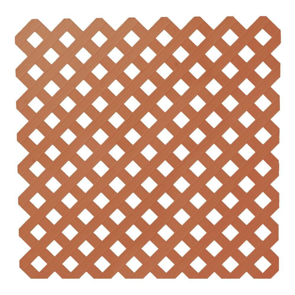 redwood lattice top fence panels true value