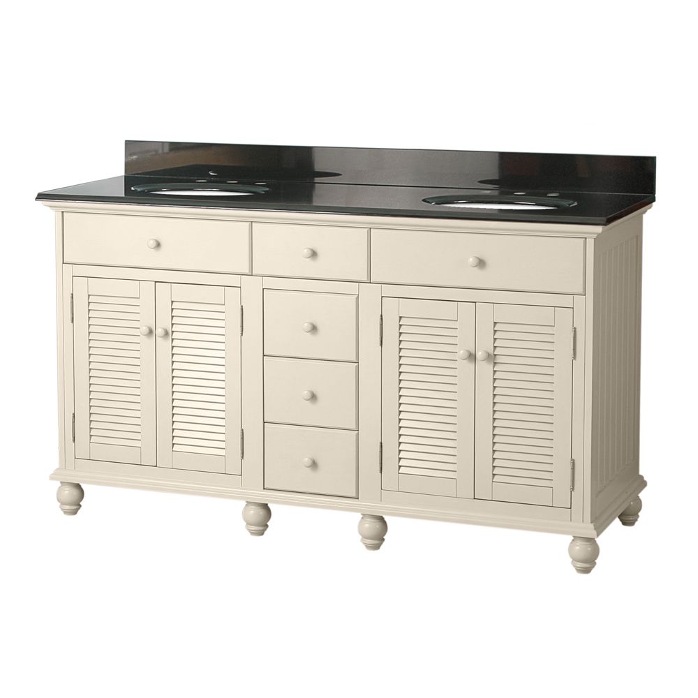 Foremost International Cottage 60 Inch W Vanity In Antique White Foremost International Cottage 60 Inch W Vanity In Antique White Finish The Home Depot Canada