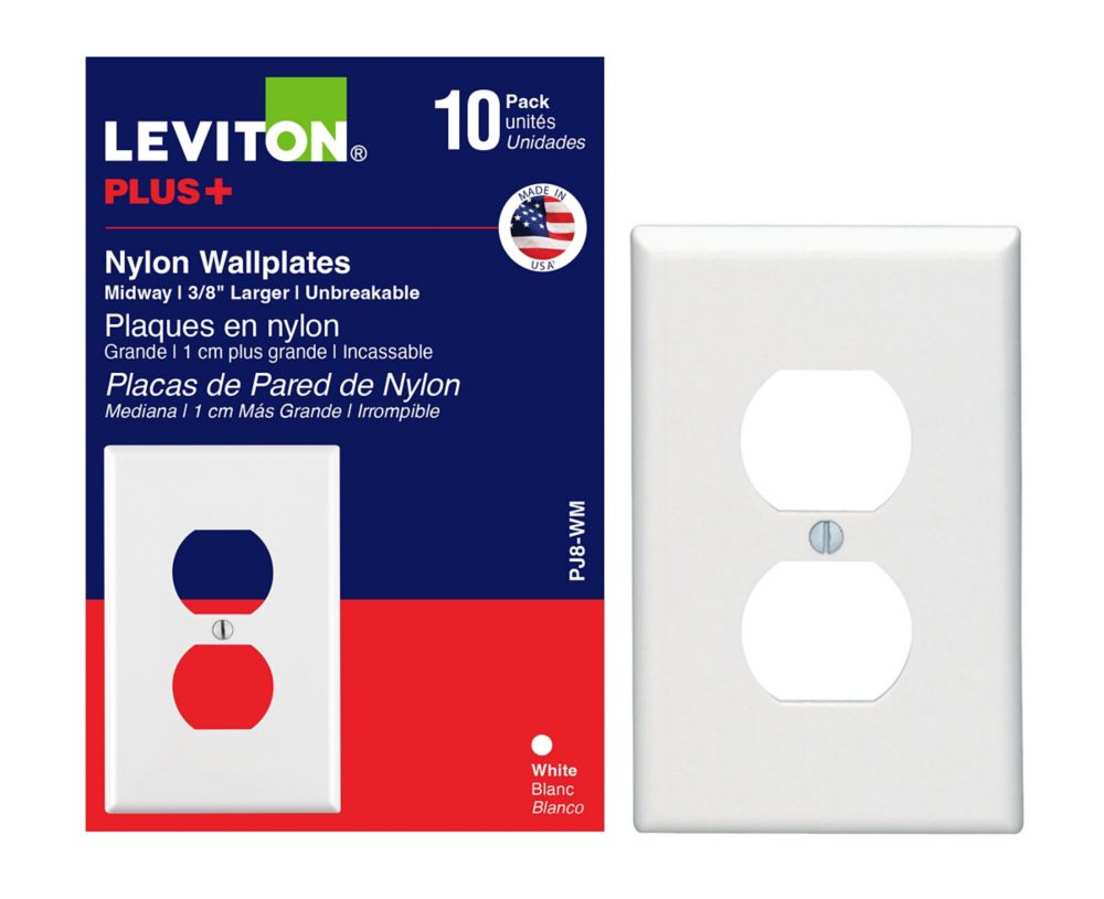 1 Gang Intermédiaire Commutateur Plaque 10 A blanc avec vis couvre