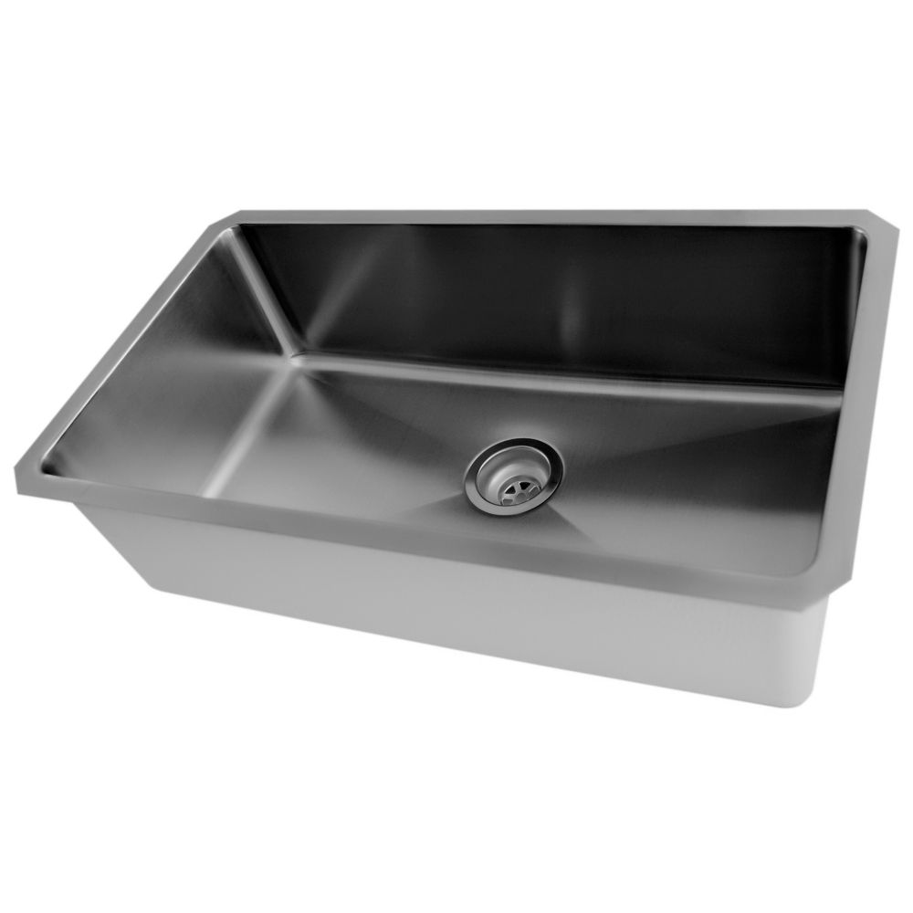 Acri-Tec 30 x 18 Stainless Steel Undermount Kitchen Sink With Small