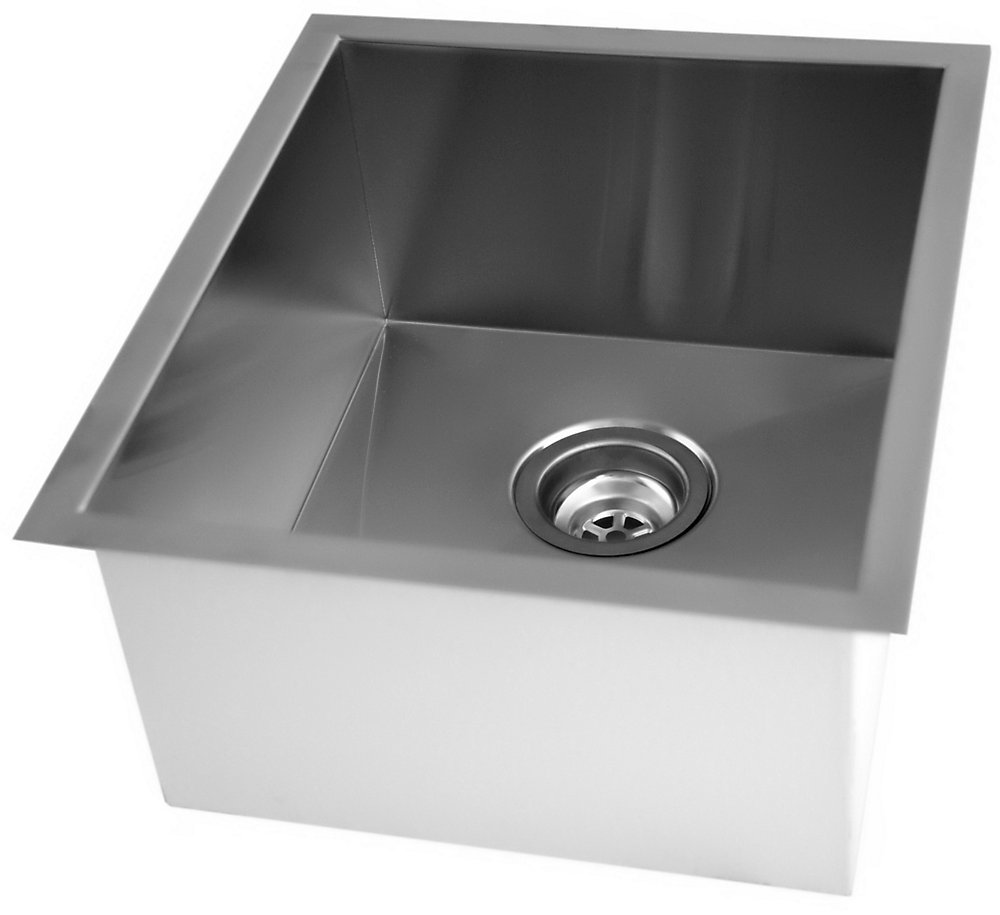 15 5 8 X 17 1 2 Stainless Steel Undermount Kitchen Sink With Square Contemporary Corners