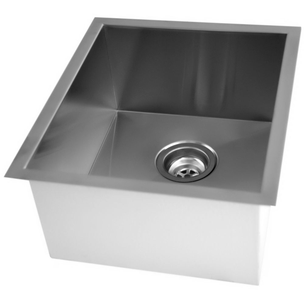 15 5 8 X 17 1 2 Stainless Steel Undermount Kitchen Sink With Square Contemporary Corners