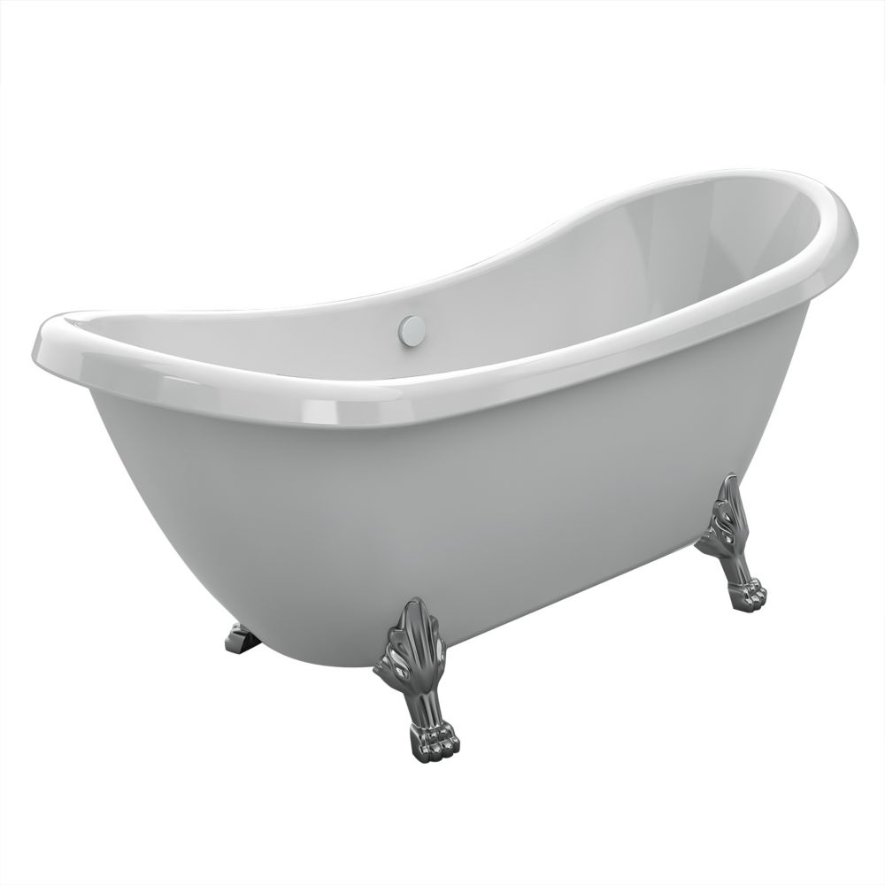AcriTec Rhapsody 69 Clawfoot with Chrome Legs The Home Depot Canada