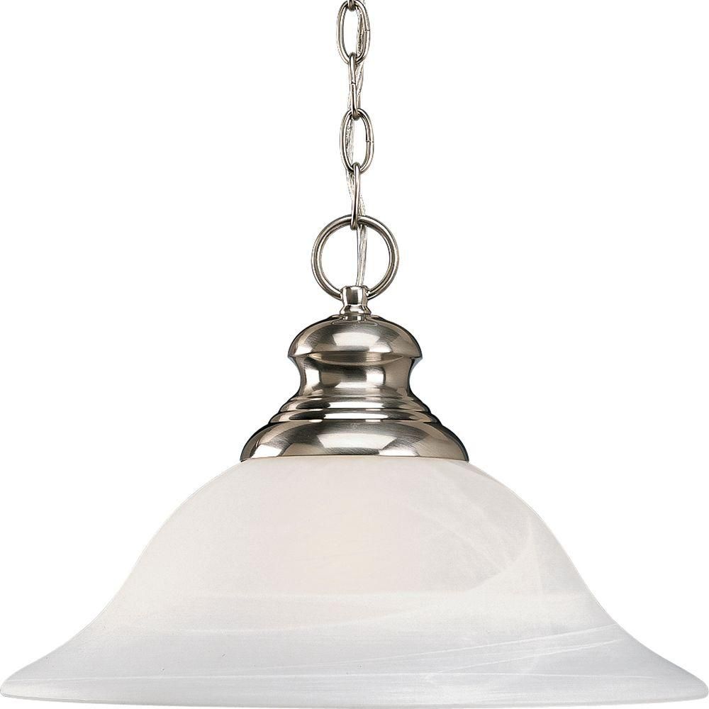 Progress Lighting Bedford Collection Brushed Nickel 1light Pendant