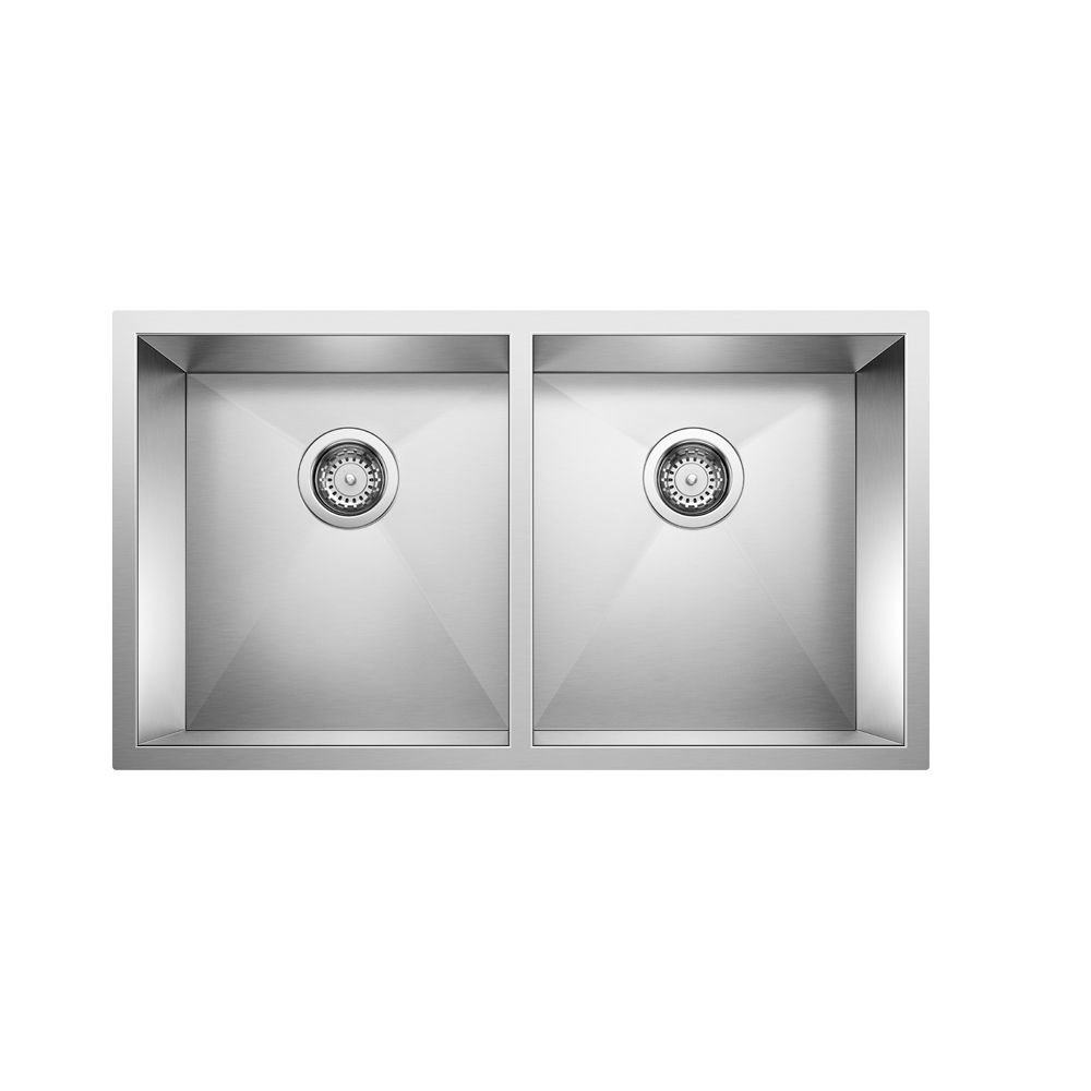 Blanco PRECISION U 2 Equal Double Bowl Undermount Kitchen Sink   P 1000689345 