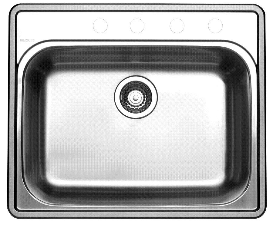 Blanco Single Bowl, LeftHand Drainboard Top Mount Stainless Steel