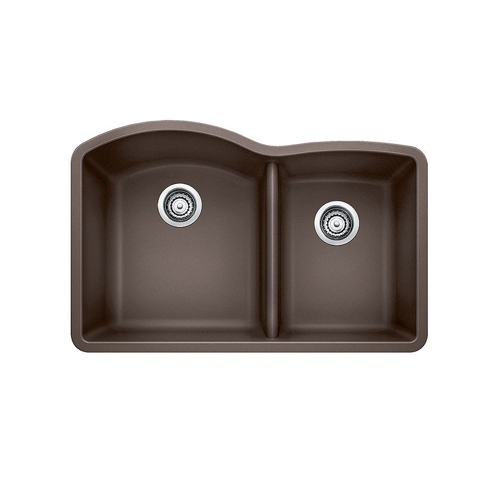 Blanco DIAMOND U 1.75, Offset Double Bowl Undermount Kitchen Sink